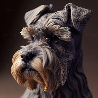 3D model Zwergschnauzer dog (STL)